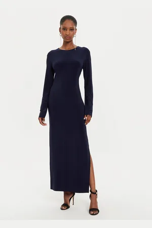 Norma Kamali Sukienka wieczorowa KK2243PLE33951 Slim Fit