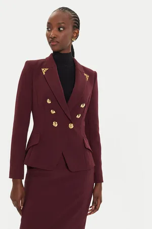 Elisabetta Franchi Marynarka GI-095-46E2-V600 Slim Fit