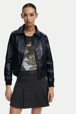Desigual Kurtka z imitacji skóry Helsinki 24WWEW35 Regular Fit