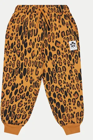 Mini Rodini Spodnie dresowe Basic Leopard 1000014313 Regular Fit