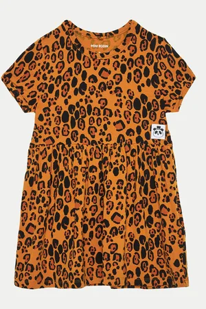 Mini Rodini Sukienka codzienna Basic Leopard 1000008213 Regular Fit