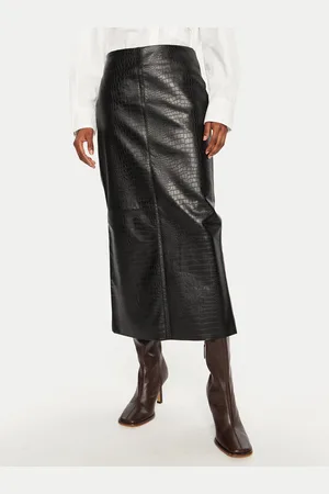 Bruuns Bazaar Spódnica z imitacji skóry Tuanella BBW4134 Regular Fit