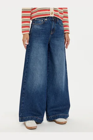 Benetton Jeansy 45F8DE01Z Wide Leg