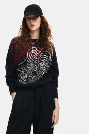 Desigual Sweter Toulouse Lacroix 24WWJF54 Loose Fit