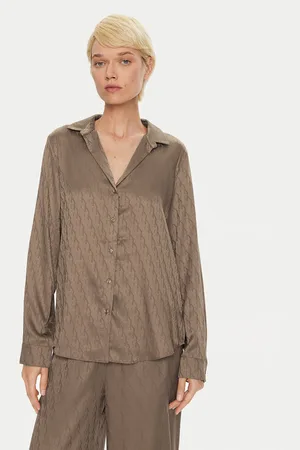 Calvin Klein Koszulka piżamowa Buttondown 000QS7302E Regular Fit