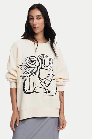 Desigual Bluza Patch 24WWSK06 Oversize