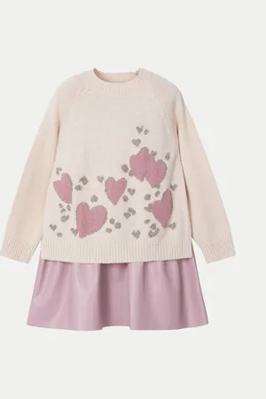 Mayoral Komplet sweter i sukienka 4925 Regular Fit