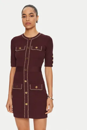 Elisabetta Franchi Sukienka dzianinowa AM-92B-46E2 Regular Fit