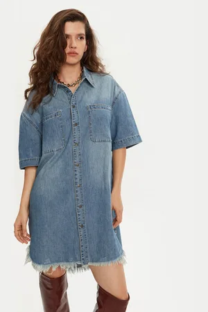 ONE TEASPOON Sukienka jeansowa 26541 Relaxed Fit