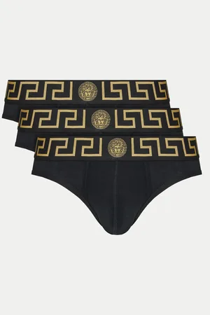 VERSACE Komplet 3 par slipów AU10327 1A10011