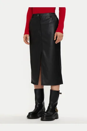 JDY Spódnica z imitacji skóry Alexa 15330385 Slim Fit