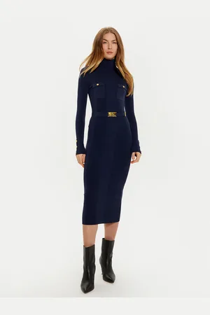Elisabetta Franchi Sukienka dzianinowa AM-25B-46E3 Regular Fit