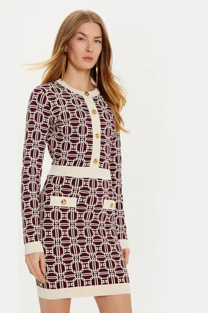 Elisabetta Franchi Sukienka dzianinowa AM-31B-47E2-V440 Slim Fit