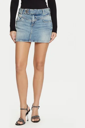 Guess Spódnica jeansowa W5RD96 D5LR1 Regular Fit