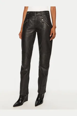 Munthe Spodnie skórzane 244141024408 Slim Fit