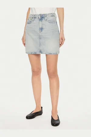 Calvin Klein Spódnica jeansowa J20J224534 Regular Fit
