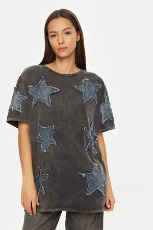 ONE TEASPOON T-Shirt Denim Star 26858 Relaxed Fit
