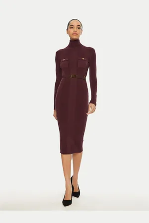 Elisabetta Franchi Sukienka dzianinowa AM-25B-46E3-V440 Slim Fit