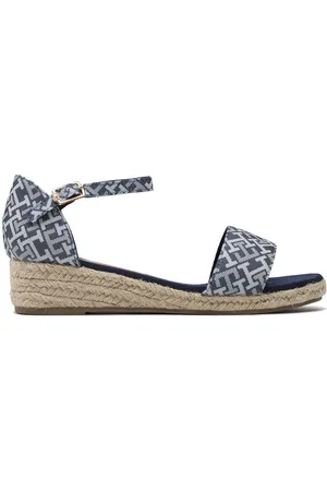 Tommy Hilfiger Espadryle Rope Wedge Sandal Denim T3A7-32776-0048 S