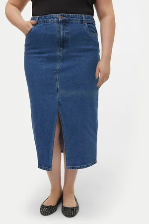 VERO MODA Spódnica jeansowa Veri 10308406 Regular Fit