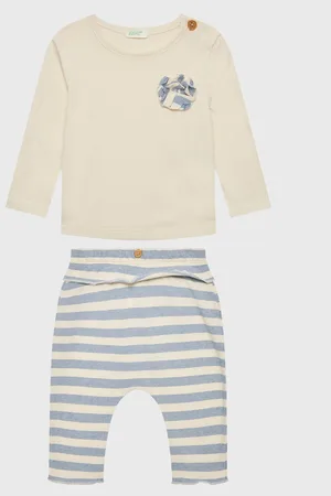 Benetton Komplet bluzka i spodnie 3POMAK002 Regular Fit
