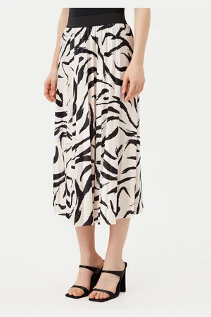 VILA Spódnica plisowana Nitban Print 14068477 Regular Fit