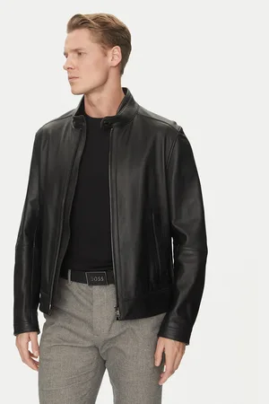 HUGO BOSS Kurtka skórzana H-Mansell3 50532475 Regular Fit