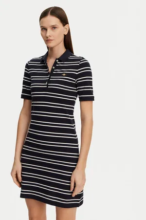 GANT Sukienka codzienna Striped Shield 4200571 Slim Fit