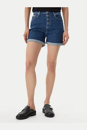 Calvin Klein Szorty jeansowe J20J225512 Mom Fit