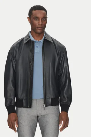 HUGO BOSS Kurtka skórzana Joloco 50530270 Relaxed Fit