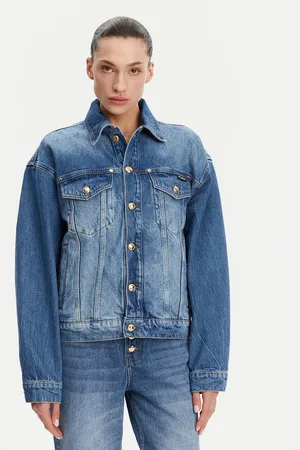 Roberto Cavalli Kurtka jeansowa 78PAS4O3 Regular Fit
