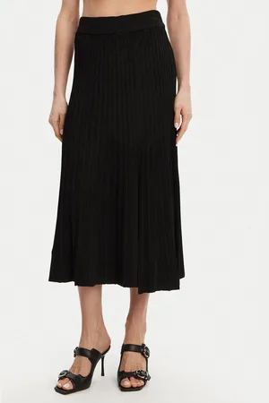 DKNY Spódnica plisowana P4JRAT77 Regular Fit
