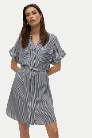 VERO MODA Sukienka koszulowa Bumpy 10325828 Loose Fit