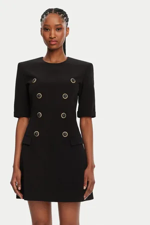 Balmain Sukienka koktajlowa DF1R7330VB00 Regular Fit