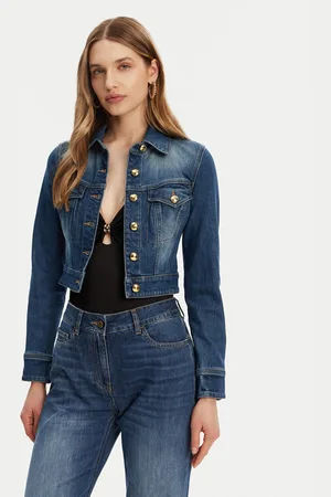 Elisabetta Franchi Kurtka jeansowa BJ-37I-51E2-V620 Regular Fit