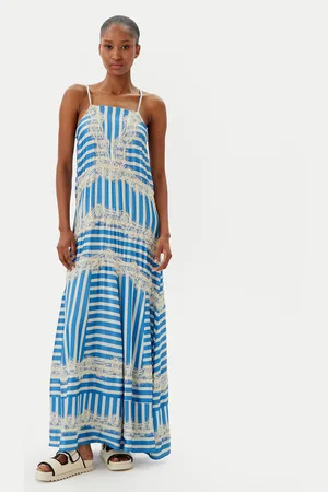 Maaji Sukienka letnia Azure Stripes Rosalia PT2664CLD001 Regular Fit