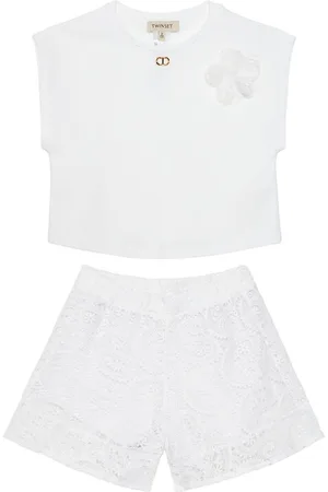 Twin-Set Komplet t-shirt i spodenki 251GJ2QR7 Regular Fit