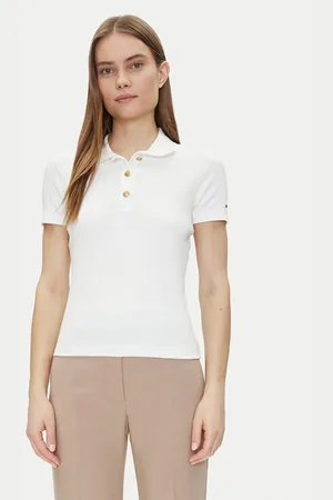 Tommy Hilfiger Polo Slim Gold Button Polo Ss WW0WW45436 Regular Fit