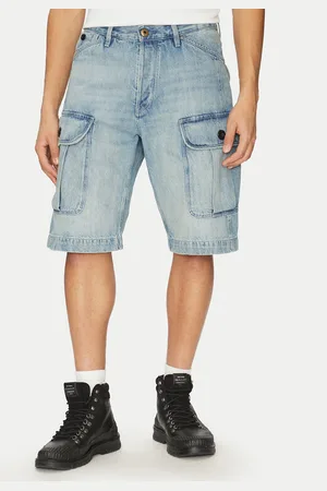 G-Star Szorty jeansowe Bend 3D Cargo D26528-D788 H119 Relaxed Fit