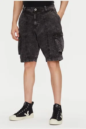 Alpha Industries Szorty jeansowe Canvas Acid Short 156259 Regular Fit
