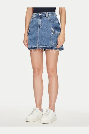 Guess Spódnica jeansowa W4YD52 D5B65 Regular Fit