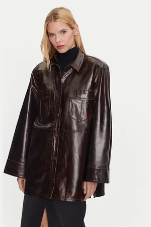 Gestuz Kurtka skórzana Lonie 10909468 Loose Fit