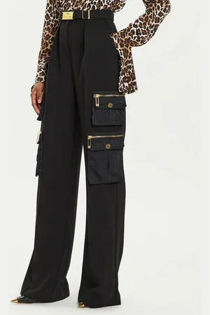 Elisabetta Franchi Spodnie materiałowe PA-045-46E2 Relaxed Fit