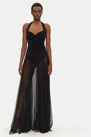 Norma Kamali Sukienka wieczorowa KK4243PMG50001 Slim Fit
