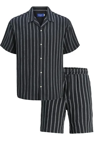 JACK & JONES Komplet koszula i szorty materiałowe Easter 12281255 Relaxed Fit
