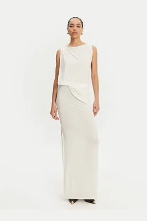 Jacquemus Sukienka wieczorowa La Robe Peplo Longue 25E251DR2302381 100 Regular Fit