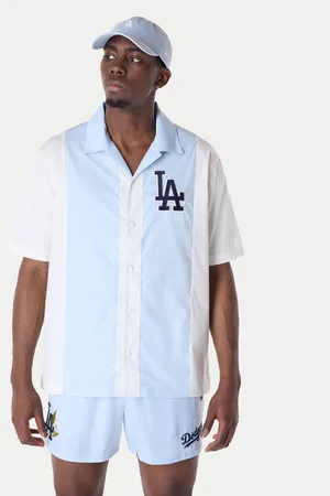 New Era Koszula LA Dodgers Stripe Revere 60596335 Regular Fit