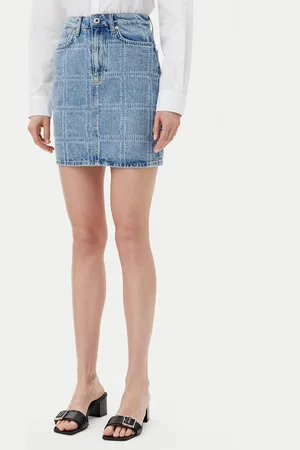 Karl Lagerfeld Spódnica jeansowa A2W12013 Regular Fit