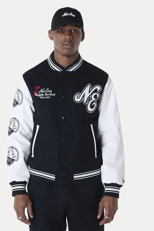 New Era Kurtka bomber Essential Black Varsity 60596264 Regular Fit