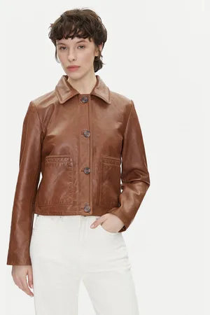 Pepe Jeans Kurtka skórzana Hillary PL402542 Regular Fit